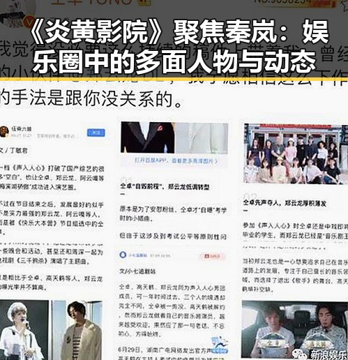 《炎黄影院》聚焦秦岚：娱乐圈中的多面人物与动态