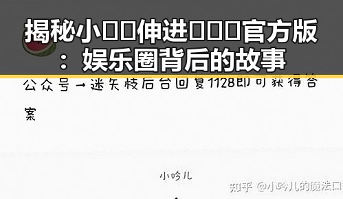 揭秘小🐔🐔伸进🈲🔞🔞官方版：娱乐圈背后的故事