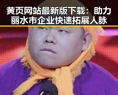 黄页网站最新版下载:助力丽水市企业快速拓展人脉