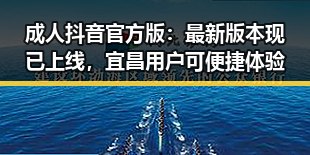 成人抖音官方版：最新版本现已上线，宜昌用户可便捷体验