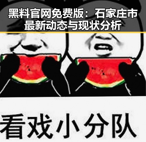 黑料 官网免费版：石家庄市最新动态与现状分析