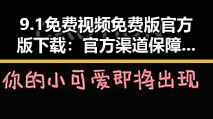 9.1免费视频免费版官方版下载：官方渠道保障安全与体验