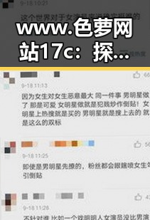 www.色 萝网站17c：探索动画与丝袜文化的新趋势