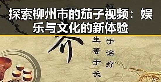 探索柳州市的茄子视频：娱乐与文化的新体验