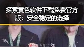 探索黄色软件下载免费官方版：安全稳定的选择