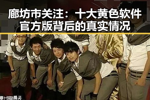 廊坊市关注:十大黄色软件官方版背后的真实情况