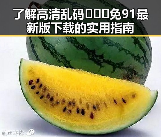 了解高清乱码🔞❌♋免91最新版下载的实用指南