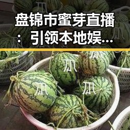 盘锦市蜜芽直播：引领本地娱乐新风潮