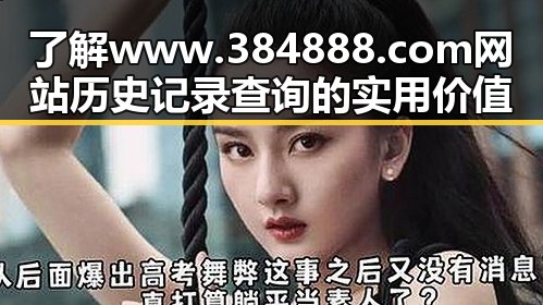了解www.384888.com网站历史记录查询的实用价值