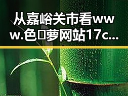 从嘉峪关市看www.色😍萝网站17c官方版正版下载的反差与趋势