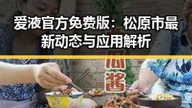 爱液官方免费版:松原市最新动态与应用解析