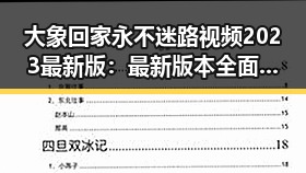 大象回家永不迷路视频2023最新版:最新版本全面上线,展现温馨归途