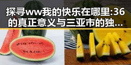探寻ww我的快乐在哪里:36的真正意义与三亚市的独特魅力