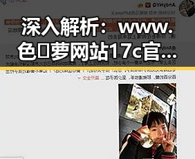 深入解析：www.色😍萝网站17c官方版的现状与背景