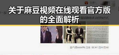 关于麻豆视频在线观看官方版的全面解析