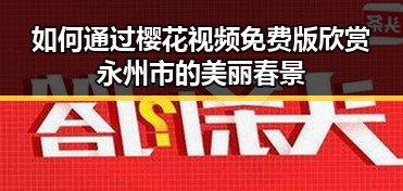 如何通过樱花视频免费版欣赏永州市的美丽春景