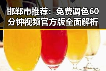 邯郸市推荐：免费调色60分钟视频官方版全面解析