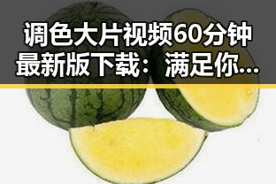 调色大片视频60分钟最新版下载：满足你的视觉盛宴需求