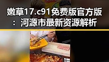 嫩草17.c 91免费版官方版:河源市最新资源解析