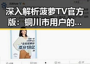 深入解析菠萝TV官方版:铜川市用户的观看体验与发展前景
