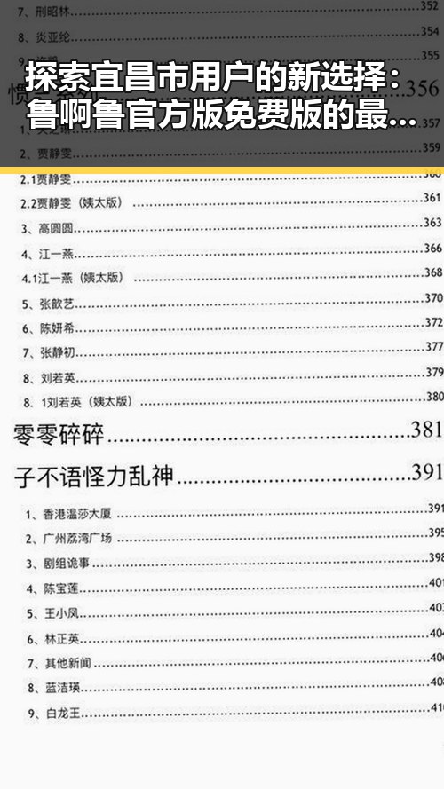 探索宜昌市用户的新选择：鲁啊鲁官方版免费版的最新动态