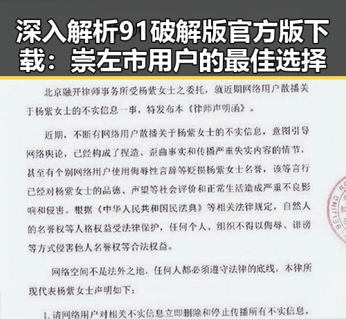 深入解析91破解版官方版下载：崇左市用户的最佳选择