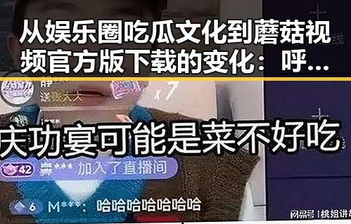 从娱乐圈吃瓜文化到蘑菇视频官方版下载的变化:呼和浩特的用户体验升级
