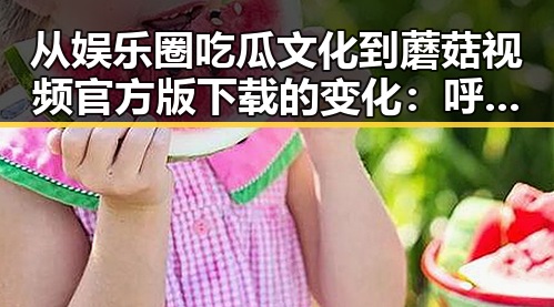 从娱乐圈吃瓜文化到蘑菇视频官方版下载的变化:呼和浩特的用户体验升级