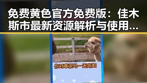 免费黄色官方免费版:佳木斯市最新资源解析与使用指南