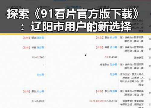 探索《91看片官方版下载》：辽阳市用户的新选择