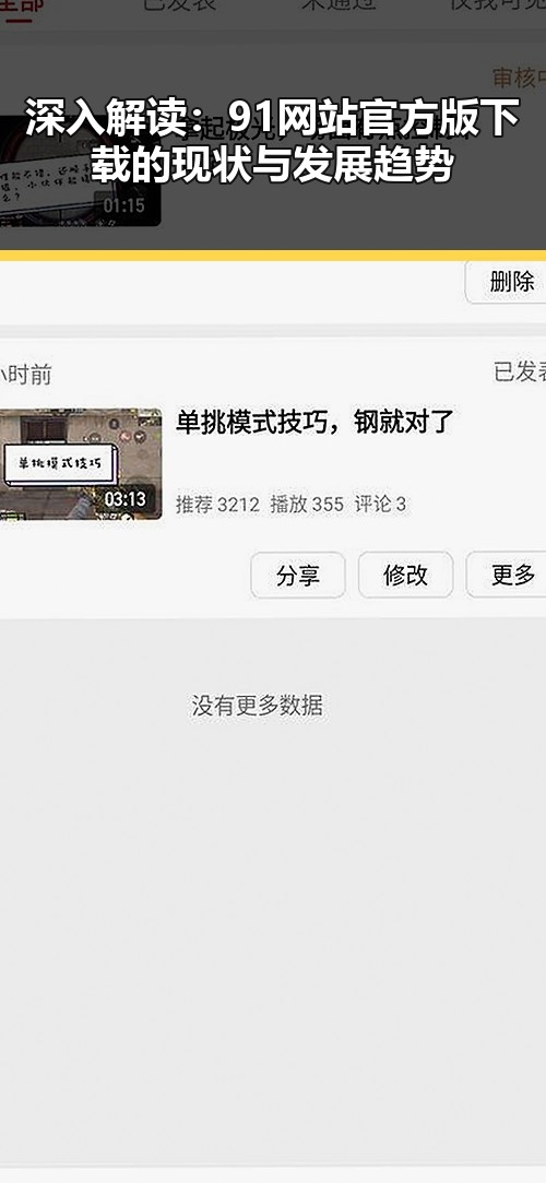 深入解读:91网站官方版下载的现状与发展趋势