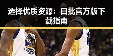 选择优质资源:日批官方版下载指南
