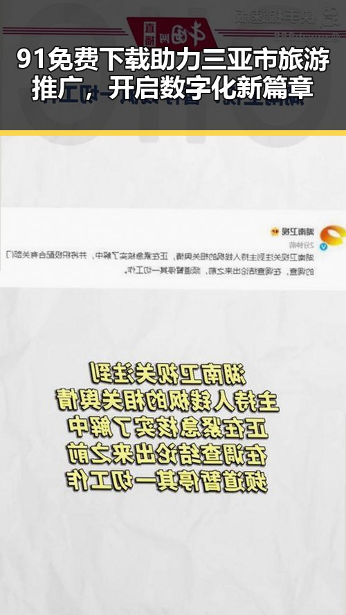 91免费下载助力三亚市旅游推广，开启数字化新篇章