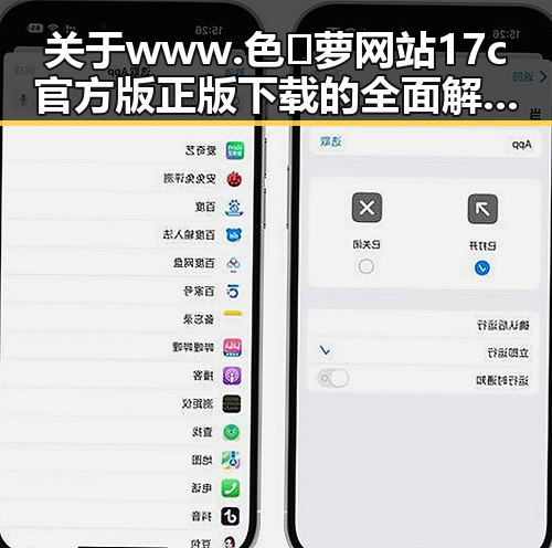 关于www.色😍萝网站17c官方版正版下载的全面解读与现状分析