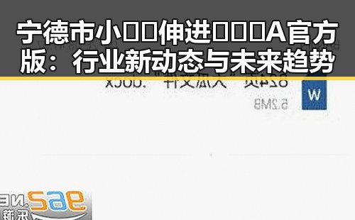 宁德市小🐔🐔伸进🈲🔞🔞A官方版：行业新动态与未来趋势