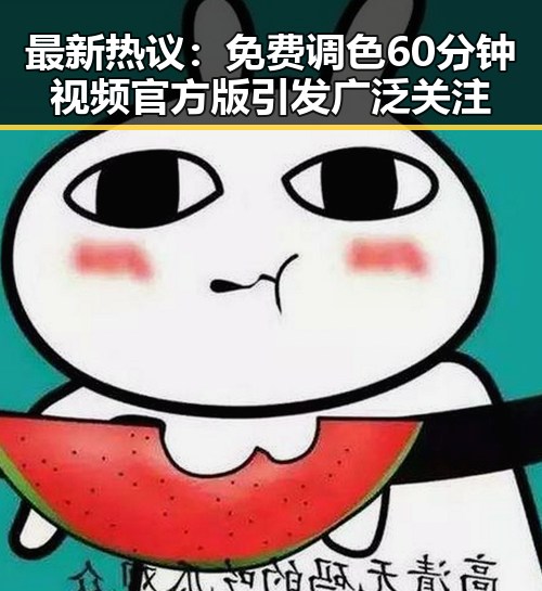最新热议：免费调色60分钟视频官方版引发广泛关注