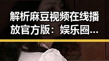 解析麻豆视频在线播放官方版：娱乐圈背后的新趋势