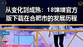 从变化到成熟：18馃埐官方版下载在合肥市的发展历程