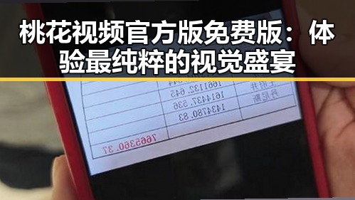桃花视频官方版免费版：体验最纯粹的视觉盛宴