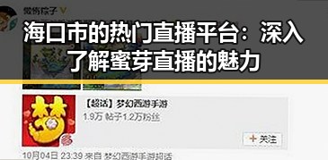 海口市的热门直播平台：深入了解蜜芽直播的魅力