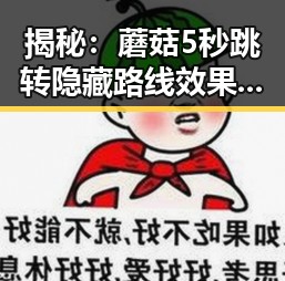 揭秘：蘑菇5秒跳转隐藏路线效果如何百度安卓版