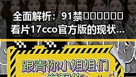 全面解析：91禁🍆🍑🔞❌❌❌看片17cco官方版的现状与影响