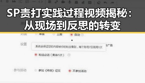 SP责打实践过程视频揭秘：从现场到反思的转变