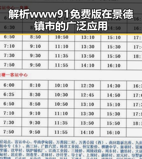 解析www91免费版在景德镇市的广泛应用