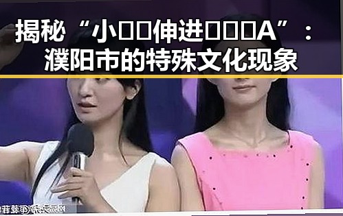 揭秘“小🐔🐔伸进🈲🔞🔞A”:濮阳市的特殊文化现象